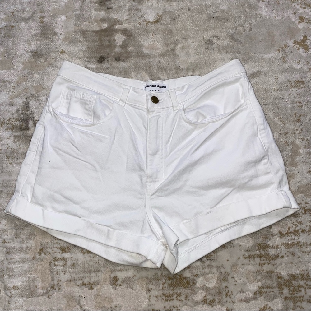American Apparel White Denim Shorts size 30/31